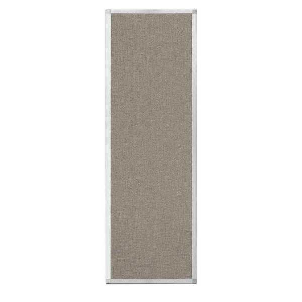 Hush Panel Configurable Cubicle Partition 2' x 6' Warm Pebble Fabric